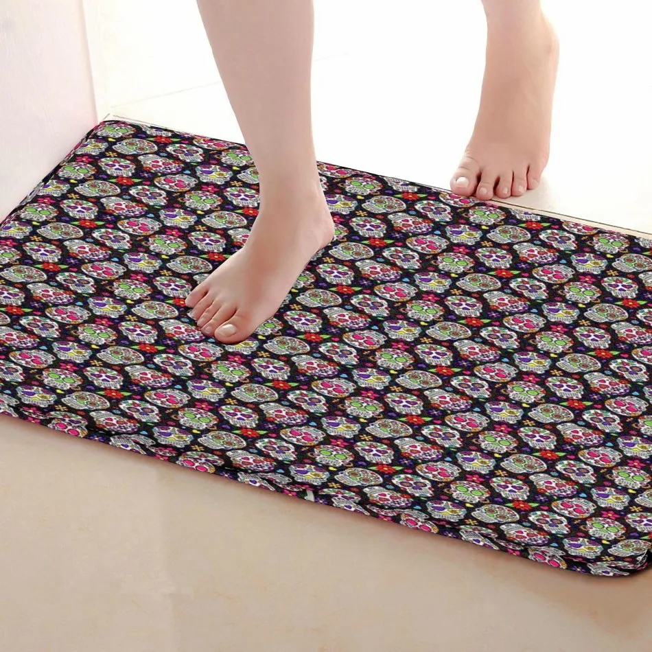 Череп Стиль Ванная комната Коврики, забавные Нескользящие Для ванной Коврики, Занавески для душа Интимные аксессуары, Коврики Чинг вашей душе Шторы