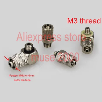 

PC straight PL Elow 4 6mm VS m3 m5 m6 male thread Pneumatic Push In joint 90 degree Pu tube pipe gas connector Air Fitting