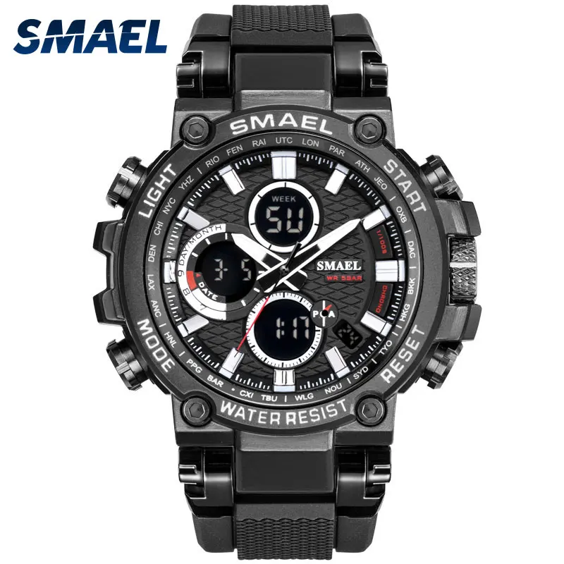 Men Military Watch 50m Waterproof Wristwatch LED Quartz Clock Sport Watch Male relogios masculino 1
