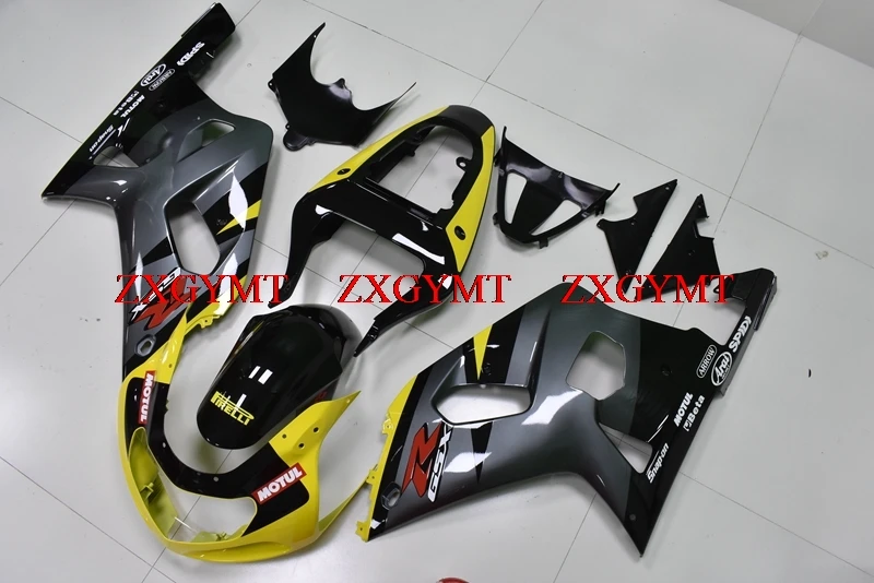 Комплект обтекателей для GSX R 600 750 1000 2000-2003 K1-2 тела Наборы GSXR600 GSXR750 GSXR1000 2003 серебряный цвет: желтый, черный 01 00 - Цвет: 1000 2000-2002