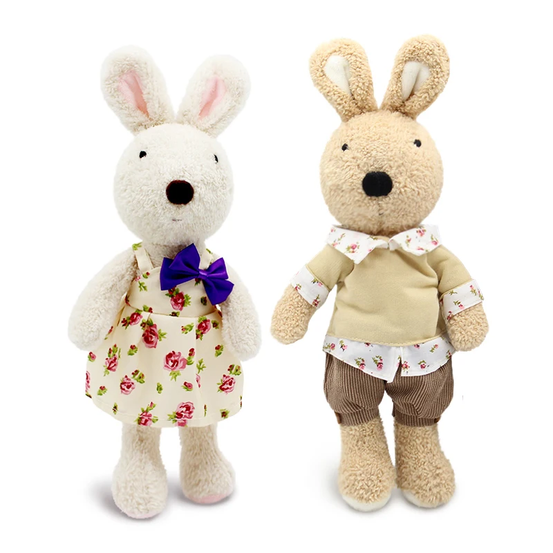 

le sucre 45cm Wearing dress kawaii Rabbit plush toys bunny Stuffed dolls kids toys Christmas gifts,clothes can be take off