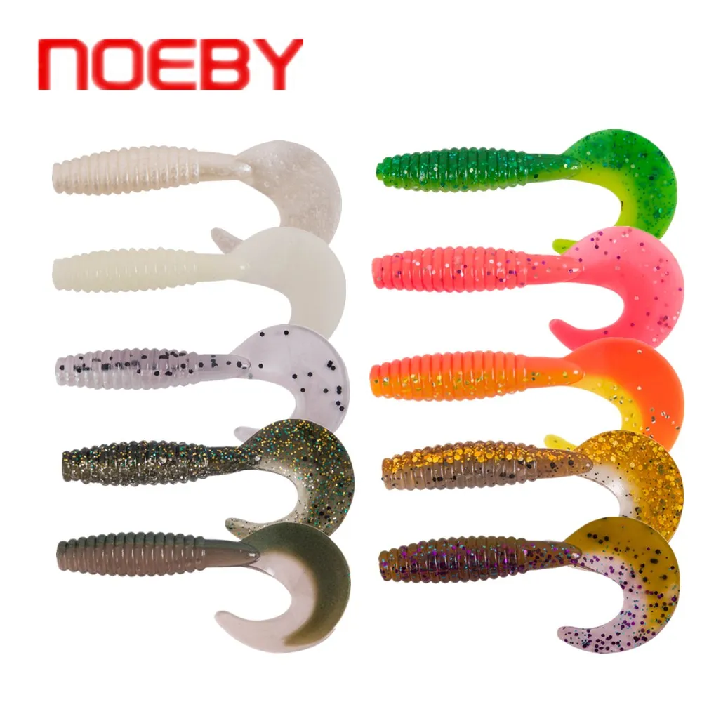 

NOEBY 6Pcs 70mm 3.2g Soft Fishing Lure Tail Silicone Soft Bait Isca Artificial Bass Carp Fishing Silicone Wobblers Leurre