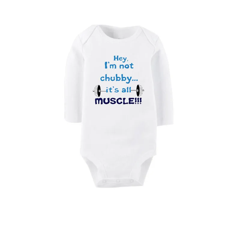 

Culbutomind This Is All Muscle Cute Body builder Athletic Humor Workout Infant Short Sleeve Blue Father's Day Statement Jumpsuit