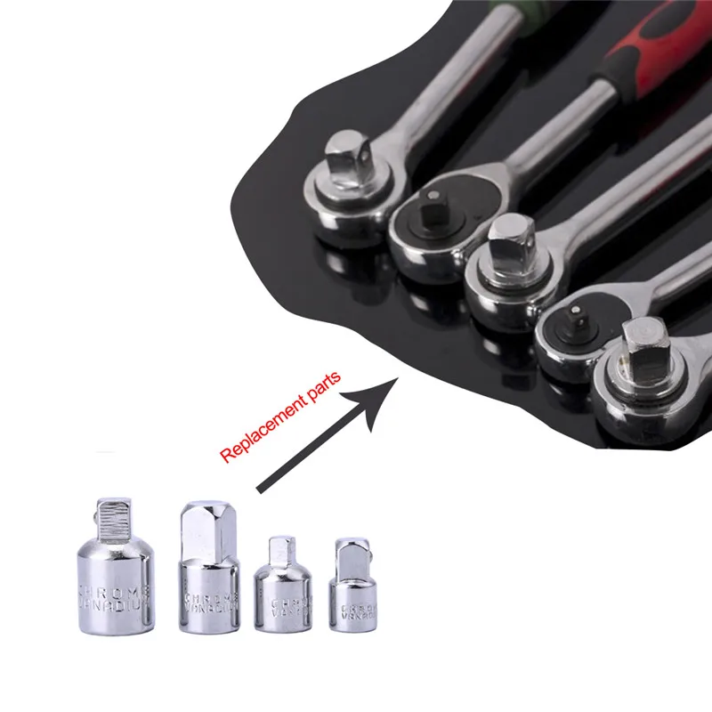 4pcs/set Ratchet Socket Wrench Adapter Reducer Converter Set Hand Tool
