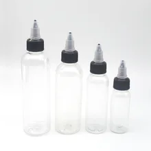 50 шт. закручивающиеся крышки в форме ручки многоразовые бутылки 30 мл 60 мл 100 мл 120 мл пустые ПЭТ-бутылки E жидкость E-Cig пластиковые бутылки-капельницы