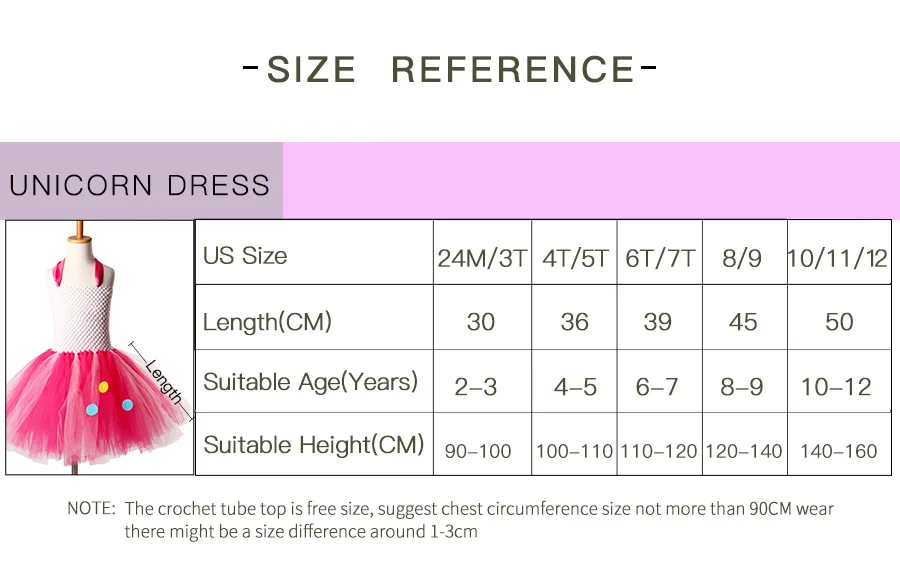 Girls Rainbow Tutu Dress with Unicorn Headband Children Princess Fancy Party Dress Christmas Halloween Kids Pony Costume (1)