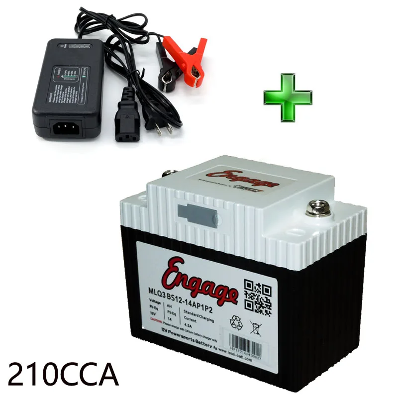 Литиевая батарея для мотоцикла и зарядное устройство 12 В запуск LiFePO4 Powersports MLQ3 BS12