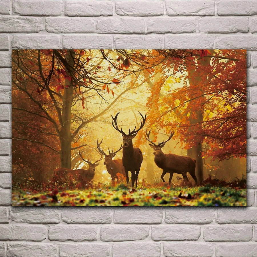 Jonge dame Handschrift Streven Wilde Dieren Herten Herfst Seizoen Bos Natuur Landschap Posters Op De Muur  Foto Thuis Woonkamer Decoratie Slaapkamer EX415|poster print|nature  landscapefabric posters - AliExpress