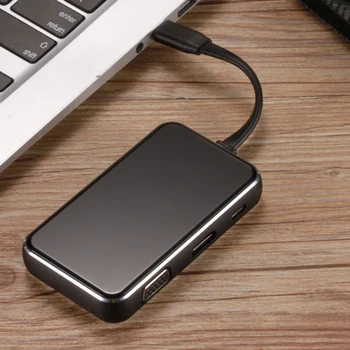 

Type C to RJ45 Gigabit Ethernet Adapter USB-C PD TFSD Converter Hub Black