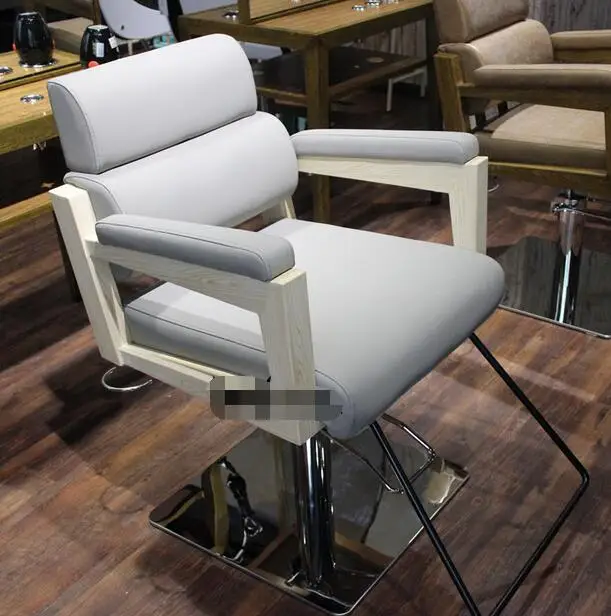 Высококачественный парикмахерский салон из цельного дерева, специальный стул для стрижки волос, парикмахерское кресло, стулья для салонов красоты