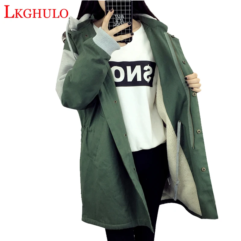 Women Parkas Winter Coats Hooded Thick Cotton Warm Female