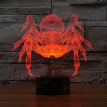 Touch Атмосфера лампы USB монстр паук форма 3D огни Светодиодный новаторские подарки
