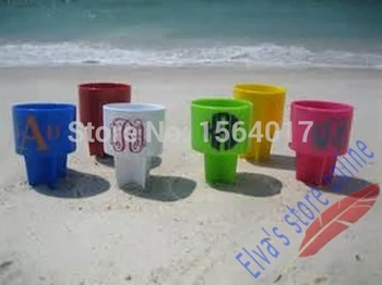 

25pcs Summer Style Holiday PP Plastic Beach Cup Drinks Bottle Beverages Cans Holder Small Thing's Organizer Phone Holer