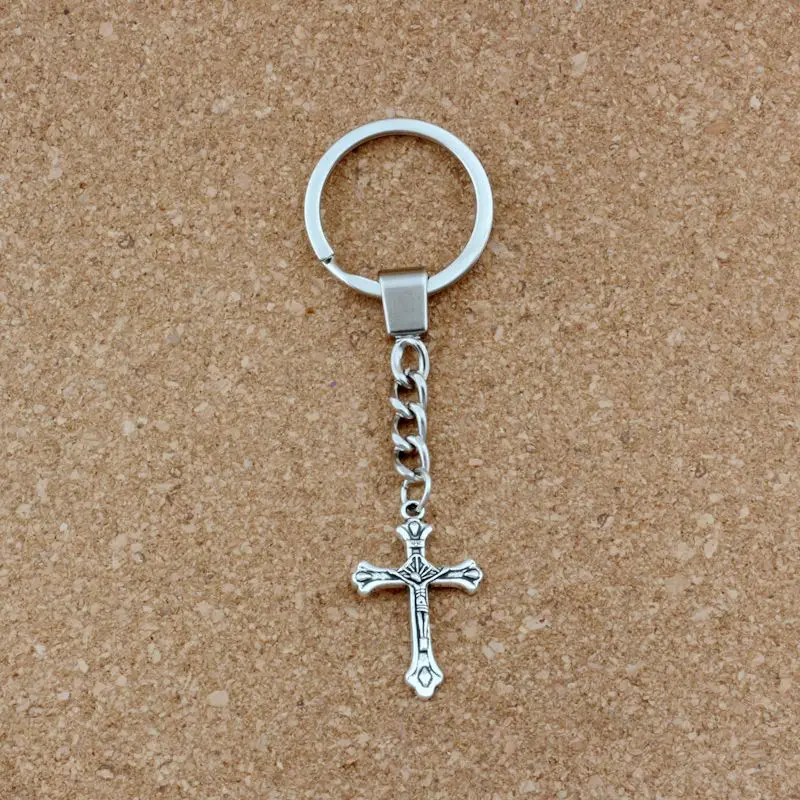 

20pcs Keychain Cross Religion Alloy Charms Pendants Key Ring Travel Protection DIY Accessories A-492f