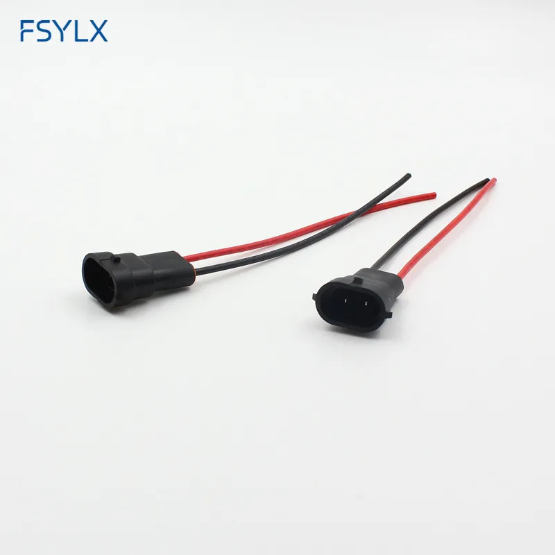 

FSYLX H8 H11 881 Male socket Car LED Wiring Harness H8 H11 881 LED Light socket bulb holder Connector Cable Plug Adapter