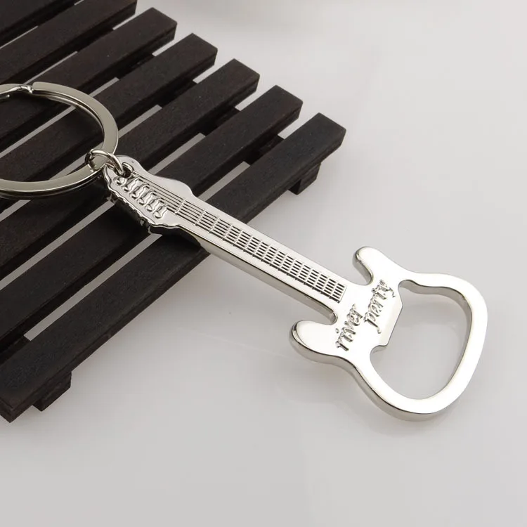Gift Zinc Alloy beer guitar bottle opener bottle opener keychain