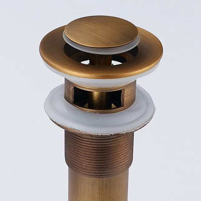 Antique Polished Copper Wash Basin Draine Pop Up Drain Sink With