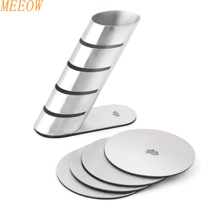 

MEEOW fashion 4pcs/set stainless steel bar accessories coasters mat european heat insulation pad set eco-friend bar sets