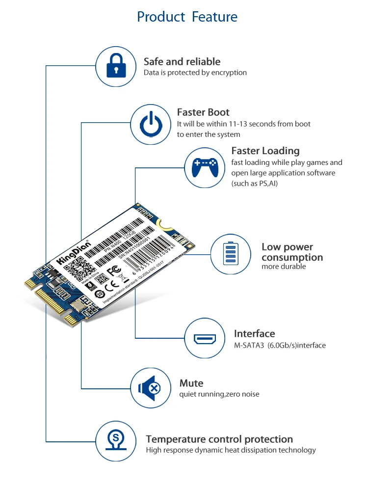 KingDian SSD M2 M.2 SSD 240 GB 120 GB Internal Solid State Drive Ноутбук hp жесткий диск ультра тонкий обновления M.2 NGFF 120 GB 240 GB 256G