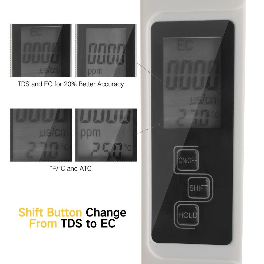 3 в 1 TDS EC PPM метр тестер качества воды монитор lcd-дисплей цифровой тестер качества воды ручка беспроводной Анализатор воды