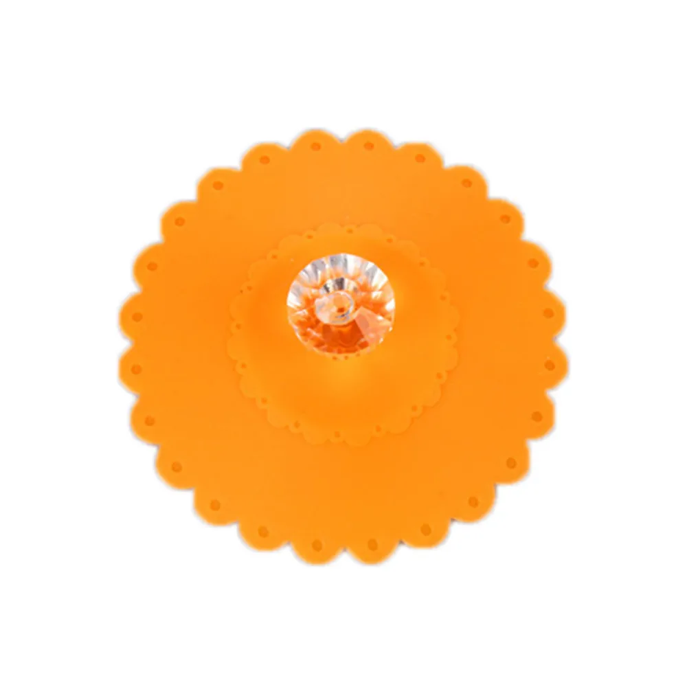 Supreme Diamond крышки герметичная, силиконовая крышка кофейной кружки Крышка всасывания герметичное уплотнение теплоизоляция крышка чашки пыленепроницаемый - Цвет: Orange