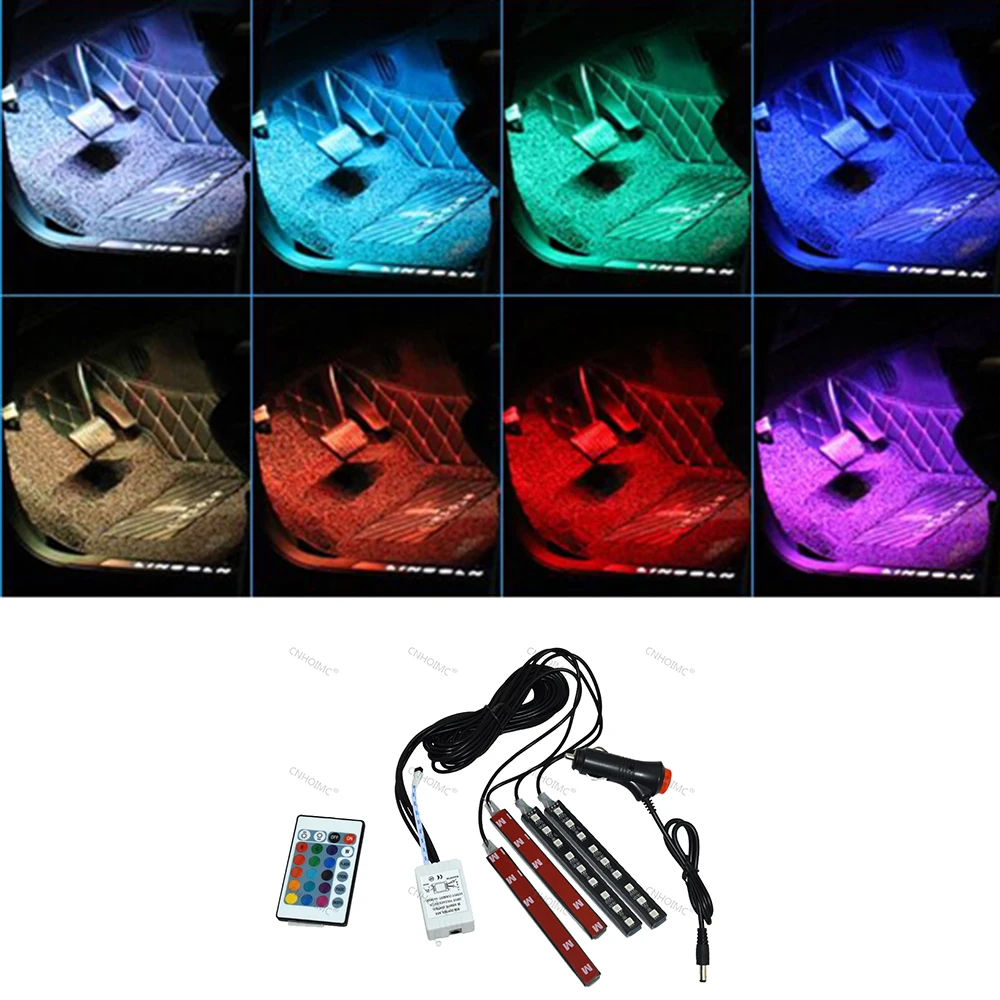 Автомобильный-Стайлинг 9 светодио дный ных автомобилей RGB led DRL полосы света