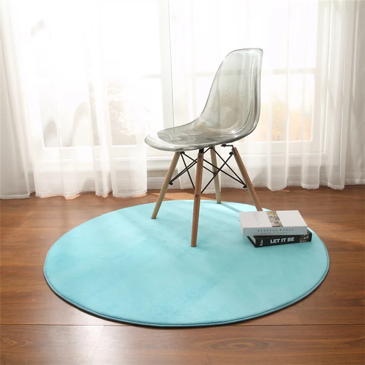 

Zeegle Solid Color Carpet Rugs Japanese Style Round Carpets For Living Room Bedroom Rugs Non-Slip Soft Children Crawling Mats