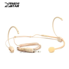 Проводной заушника MIC Микрофон гарнитуры 3.5 мм винт jack оголовье Микрофоны для ПК Беспроводной караоке Системы передатчик гид