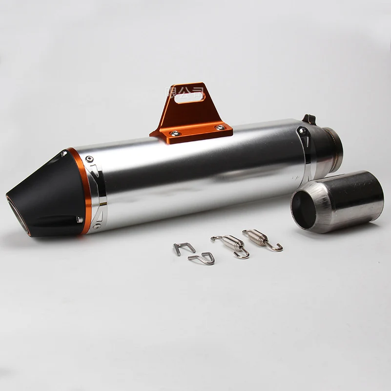 

Universal Model ID:51mm orange Color CNC Clamp motocross exhaust GP Motorcycle exhaust Muffler off road escape yoshimura