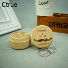 Пользовательские сердце любовь деревенское Обручальное кольцо Box подносителя колец персонализированные деревенский свадебный подарок Подушка обручальное кольцо имя dateBox