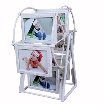 

5" Creative 360-degree rotating Ferris wheel photo frame 5 inch European retro children's photo studio windmill photo frame