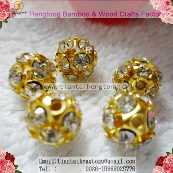 

free shipping 100pcs/pack golden coating 8mm alloy bead/crystal diamond stud bead/ jewelry accessory special offer