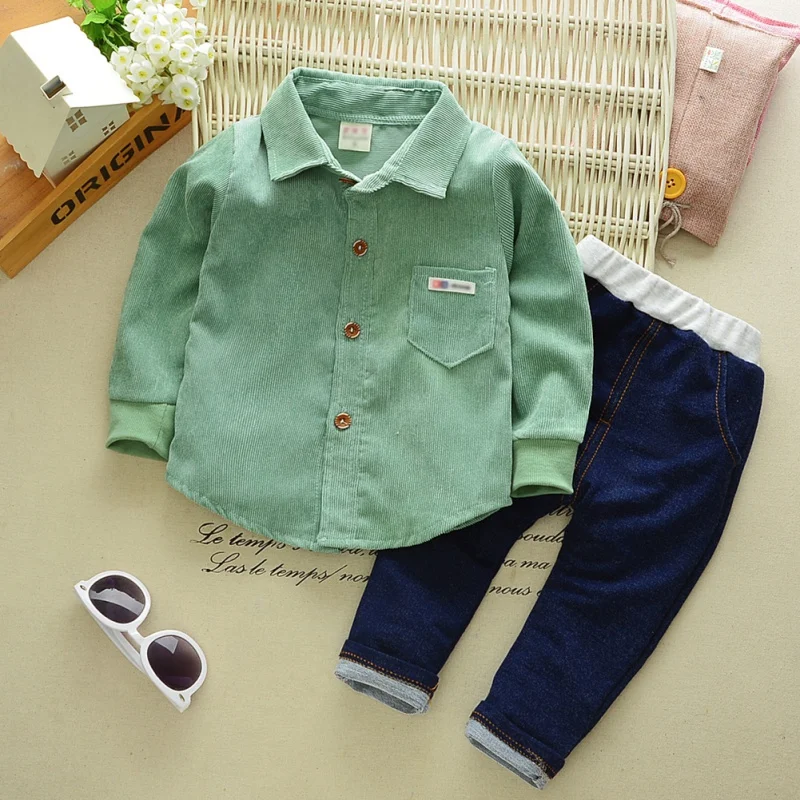 

Spring Autumn Children Clothing Sets Sport Suit Baby Boys Clothes Set Infant +Jeans Pants Boys Set Kids Outfits