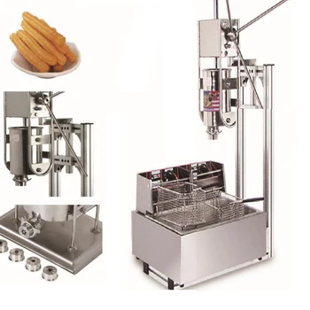 

Three whole sets Commercial 3L Vertical Manual Churrera Churros Machine/12L Fryer /700ml Filler free