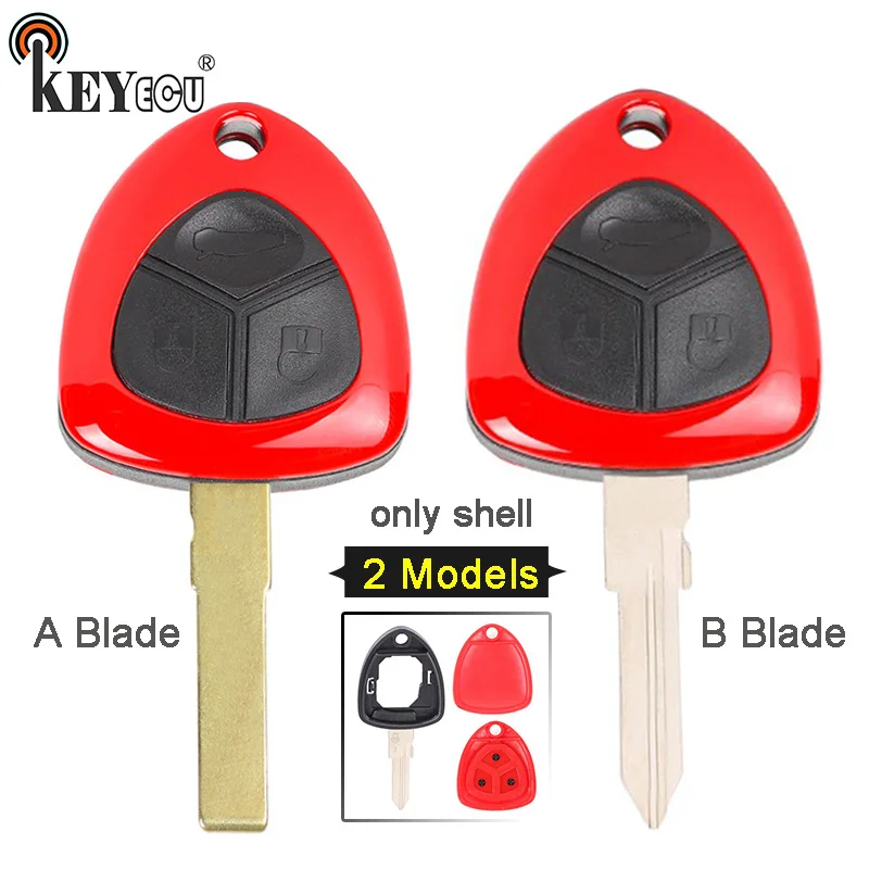 KEYECU 10x for Ferrari 488 GTB 2016 2017 2018 Replacement 4 Buttons Smart Remote Key Shell Case Housing Fob With Uncut Blade KEYECU 10x for Ferrari 488 GTB 2016 2017 2018 Replacement 4 Buttons Smart Remote Key Shell Case Housing Fob With Uncut Blade