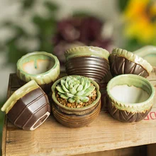 New high-end retro classical creative ceramic flowerpot has a large hole garden pots