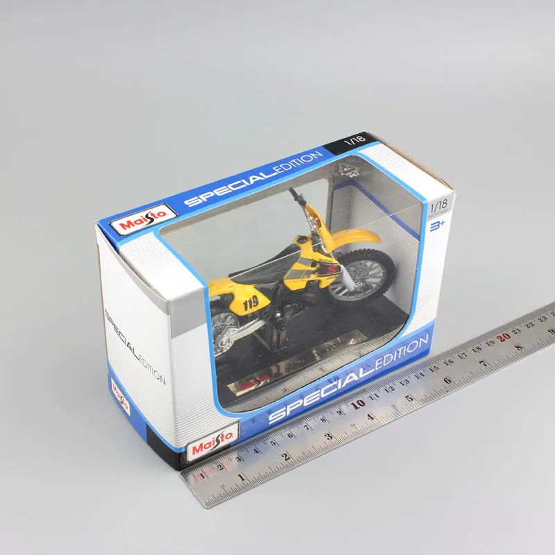 Масштаб 1:18 детский мини мотоцикл SUZUKI RM250 RMZ250 металлическая модель Мотоцикл Кросс