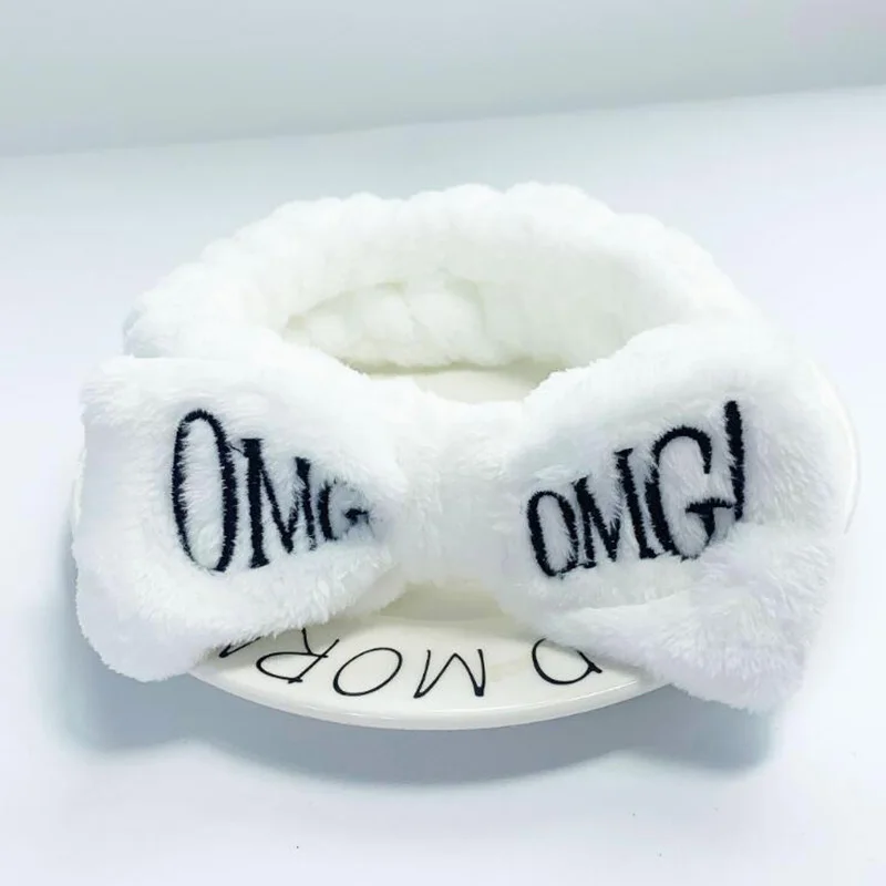 

2019 NEW Internet Celebrit Coral Fleece Soft Bow Headbands For Girls Cute Elastic Hair Bands Hats Women Hair Accessories