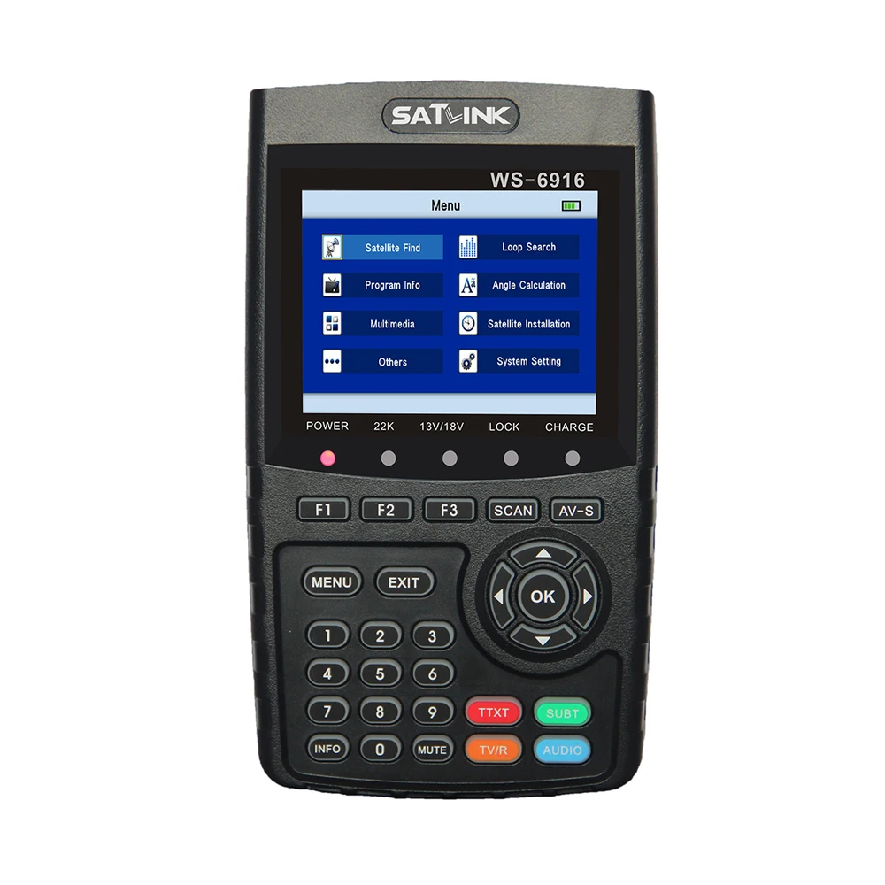 Original Satlink WS-6916 Satellite Finder HD DVB-S2 High Definition lnb Satfinder 3.5 inch MPEG-4 WS6916 Digital Satellite Meter