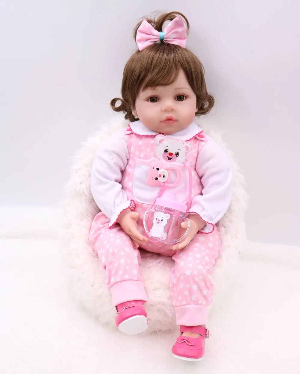

55cm Silicone Reborn Baby Dolls Baby Alive Realistic Boneca Bebe Lifelike Real Girl Doll modeling Reborn Birthday Christmas
