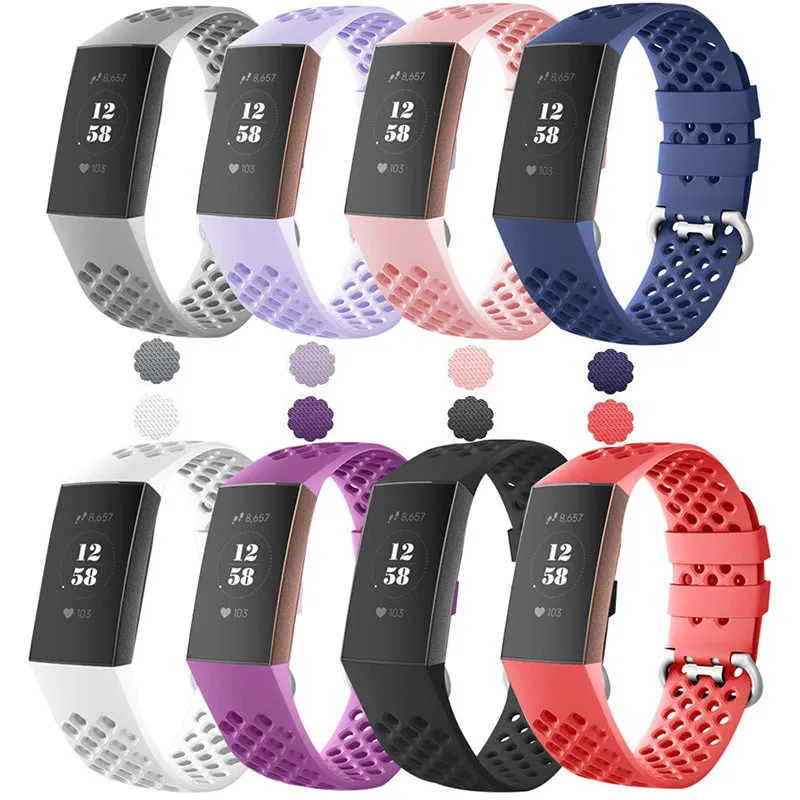 

Silicone Wristband Strap for Fitbit Charge3 Strap Fitness Activity Tracker Smart bracelet replacement For Fitbit Charge 3 Oct25