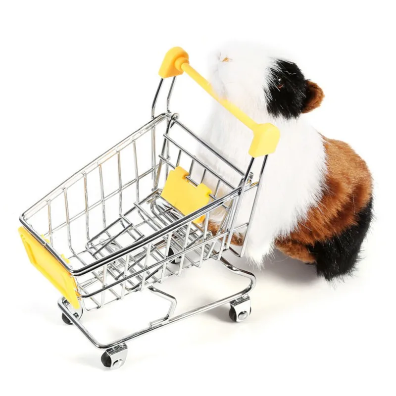 

20181pcs Mini Shopping Cart Parrot Toy Toy For Small Pet Toy Stroller Random Color Bird Cage Stand Frame Swing Ladder Color