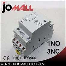 4 P 16A 20A 25A 220 V/230 V 50/60 HZ din rail AC контактор для дома 1NO 3NC
