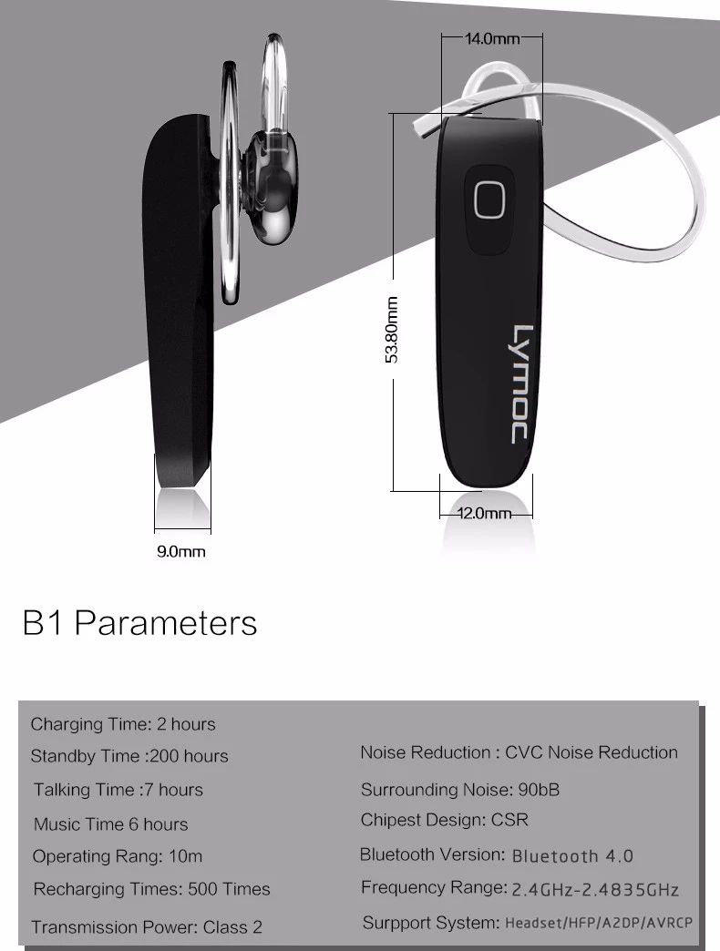 Lymoc B1 Мини Bluetooth наушники беспроводные наушники гарнитуры для сотовых телефонов V4.1 Handfree музыка для iPhone XiaoMi samsung huawei