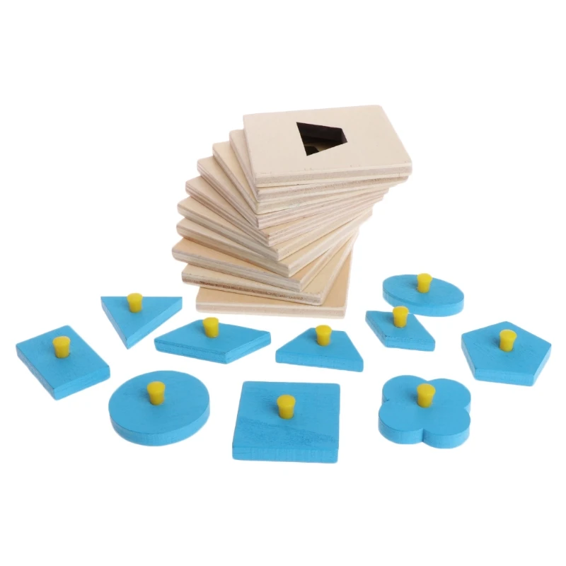 

Montessori Shapes Sorting Puzzle Geometry Board Education Preschool Kids Toys