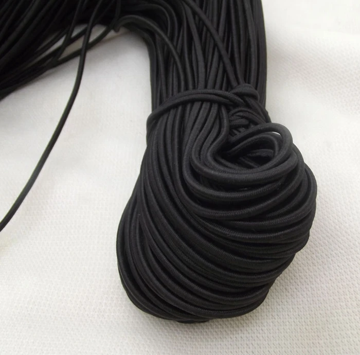 Buy 3MM/W 100M Black Round Elastic Band Stretch Rope