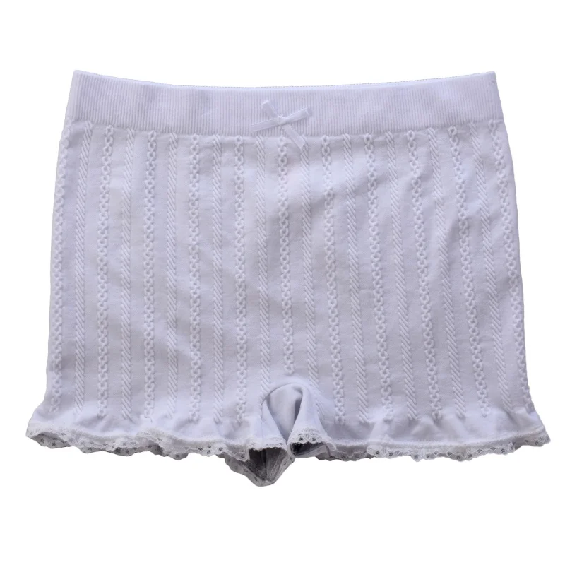 Hot Sales Women Cotton Corset Panties Seamless Anti Emptied Underwear Girl Briefs Slimming Lace Crochet Safety Short Pant