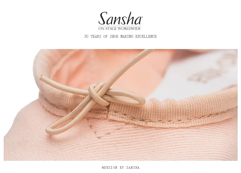 Sansha/балетные туфли для взрослых эластичная ткань с 3 раздельными подошвами из эластичной сетки для потрясающих изгибающих балетных чешки для девочек NO.32C