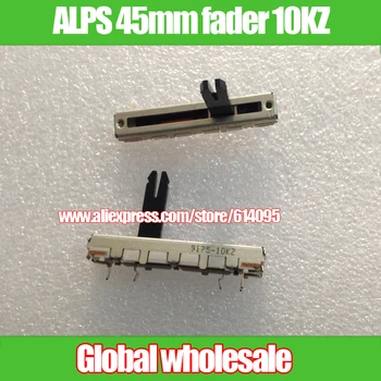 

2pcs ALPS 45mm straight sliding potentiometer 10KZ / 9175-10KZ single fader plastic handle length 20MM