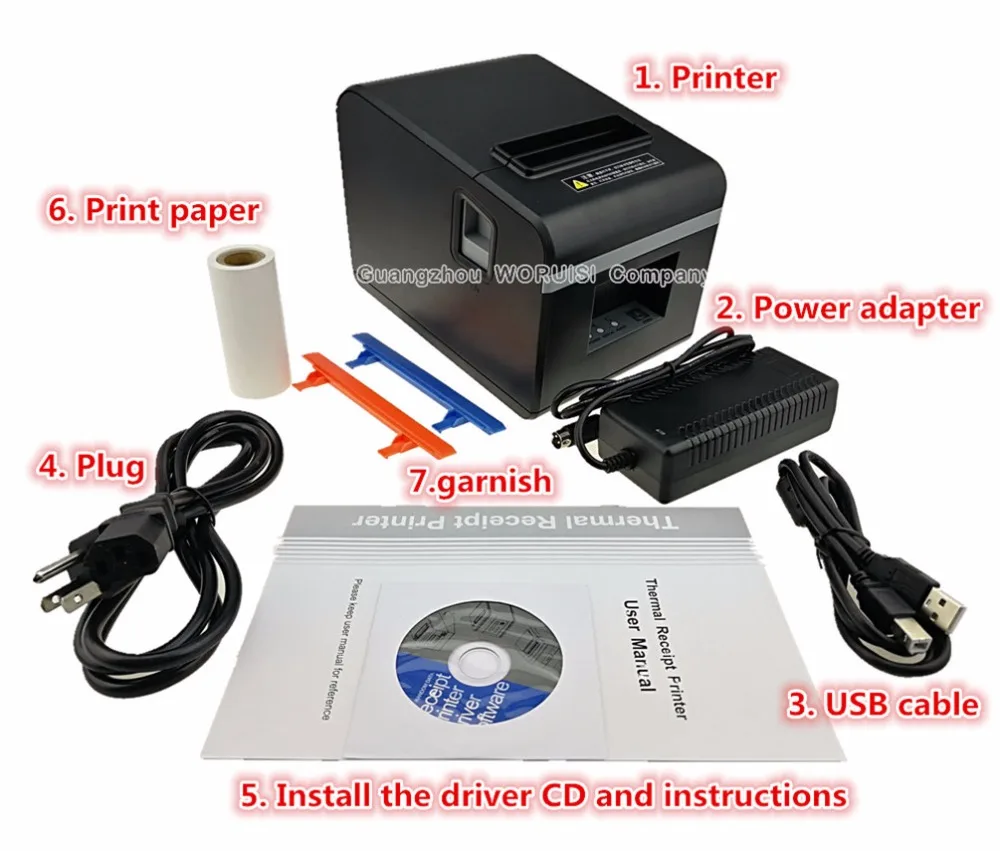 Xprinter N160II POS P.O.S система 80 мм Термопринтер USB/сетевой кухонный принтер ресторанный принтер кассовый принтер